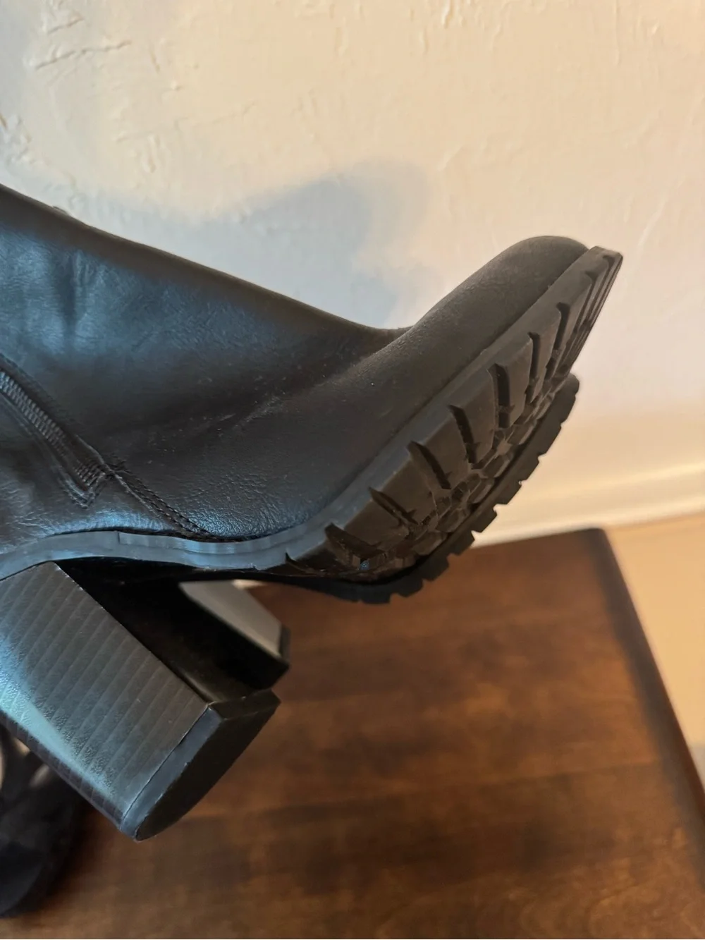 Brand new Call It Spring Black Leather-Look Block Heel Ankle Boots size 8